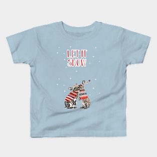 Let it snow bunnies Kids T-Shirt